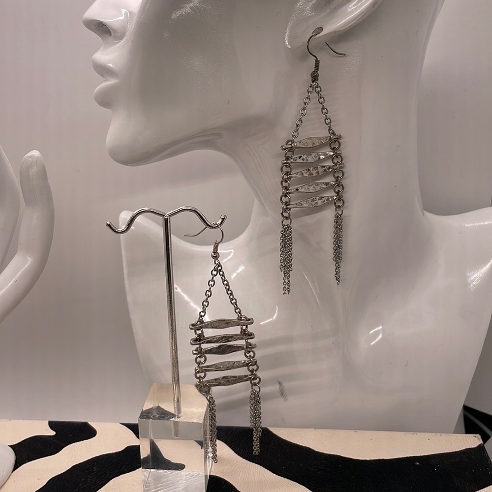 Tribal Turkish Ladder Design Hanging Earrings